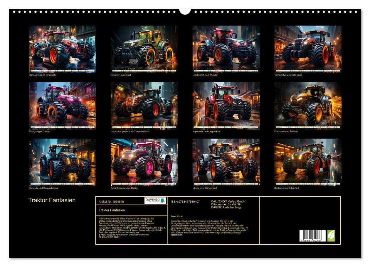 Bild: 9783457510407 | Traktor Fantasien (Wandkalender 2026 DIN A2 quer), CALVENDO...