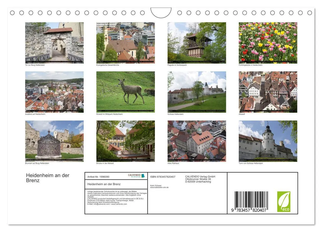 Bild: 9783457820407 | Heidenheim an der Brenz (Wandkalender 2026 DIN A4 quer), CALVENDO...