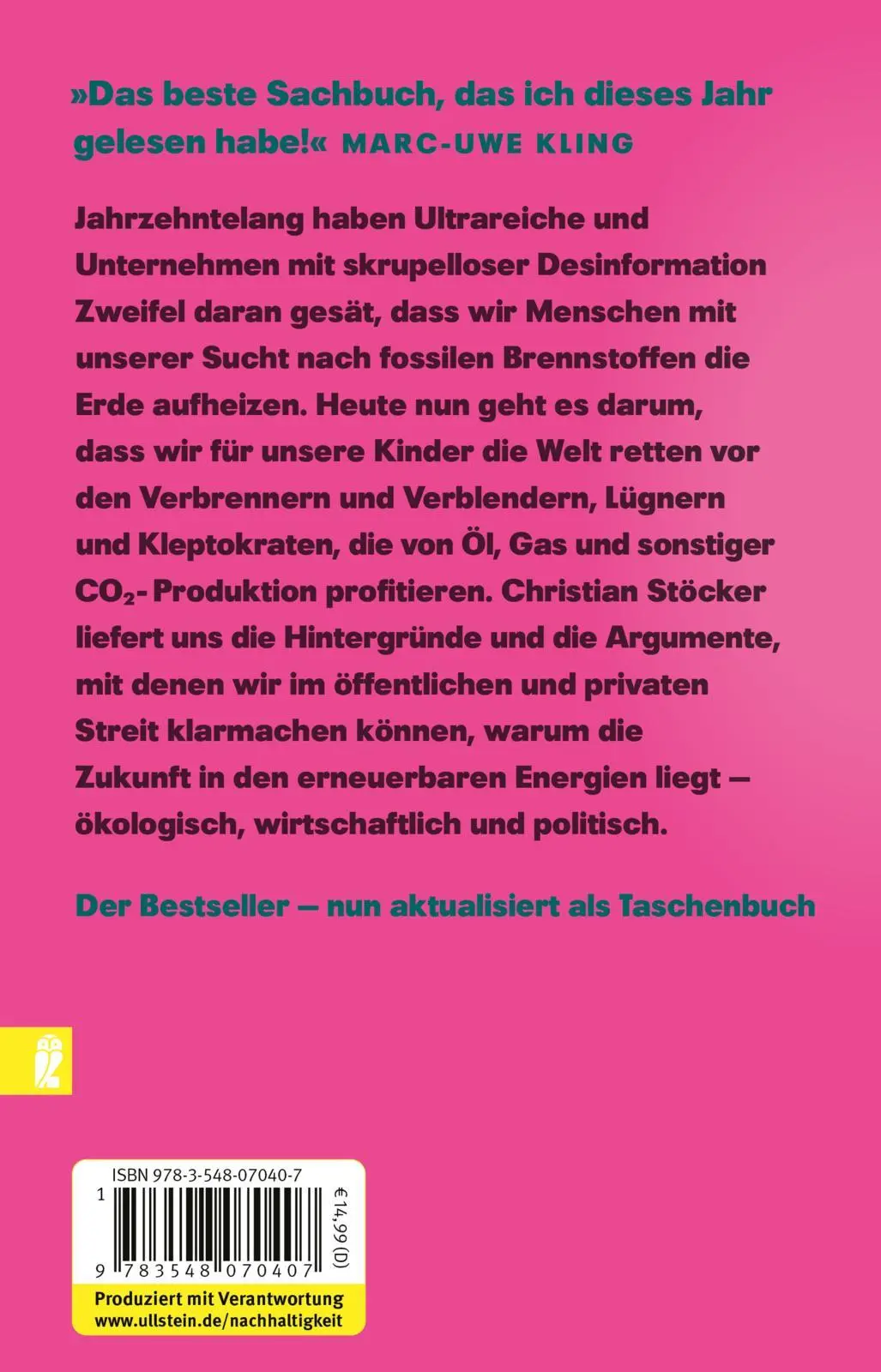 Rückseite: 9783548070407 | Männer, die die Welt verbrennen | Christian Stöcker | Taschenbuch