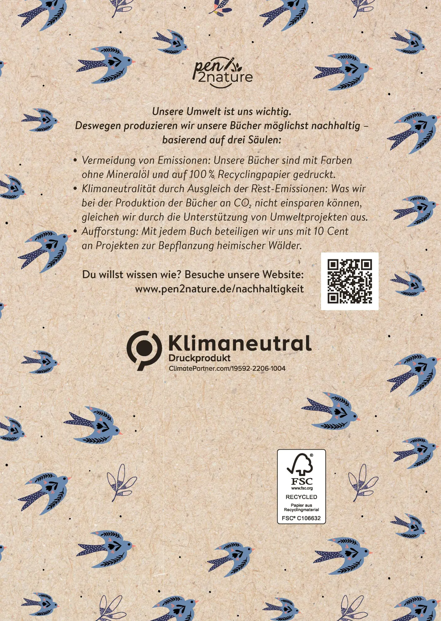 Rückseite: 9783987640407 | Spread Your Wings . Nachhaltiges Notizbuch in A5 mit Hardcover und...