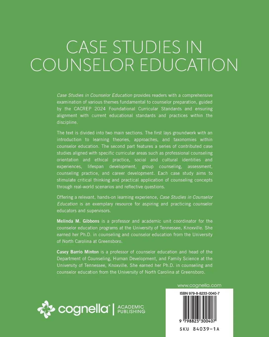 Rückseite: 9798823300407 | Case Studies in Counselor Education | Melinda M. Gibbons (u. a.)
