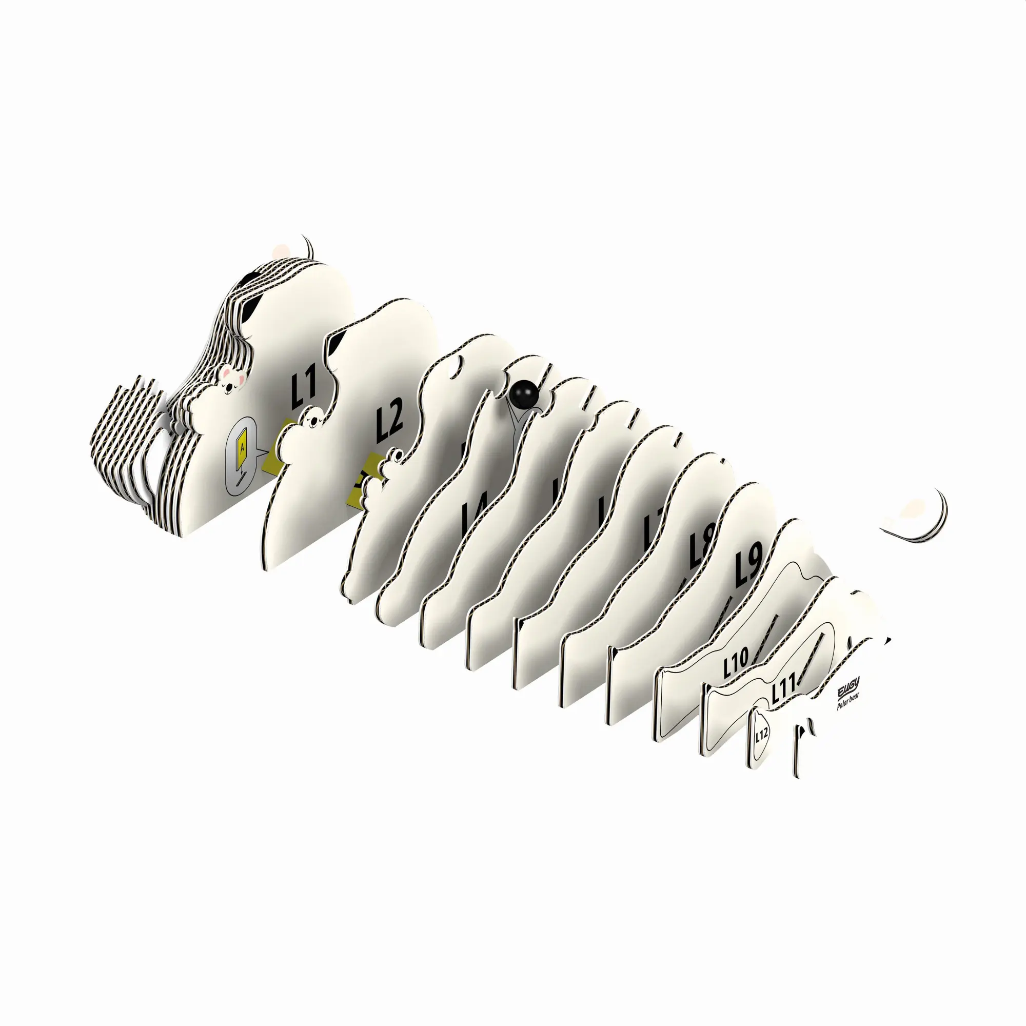 Bild: 9421035150507 | EUGY - 3D Bastelset Eisbär | Eugy | Deutsch | 2023 | EAN 9421035150507