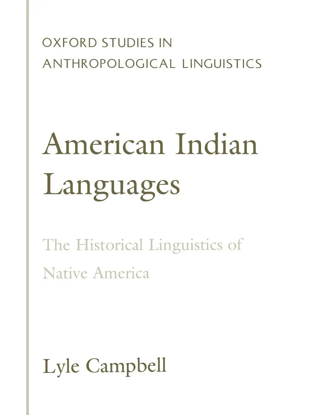 Cover: 9780195140507 | American Indian Languages | Lyle Campbell | Taschenbuch | Englisch