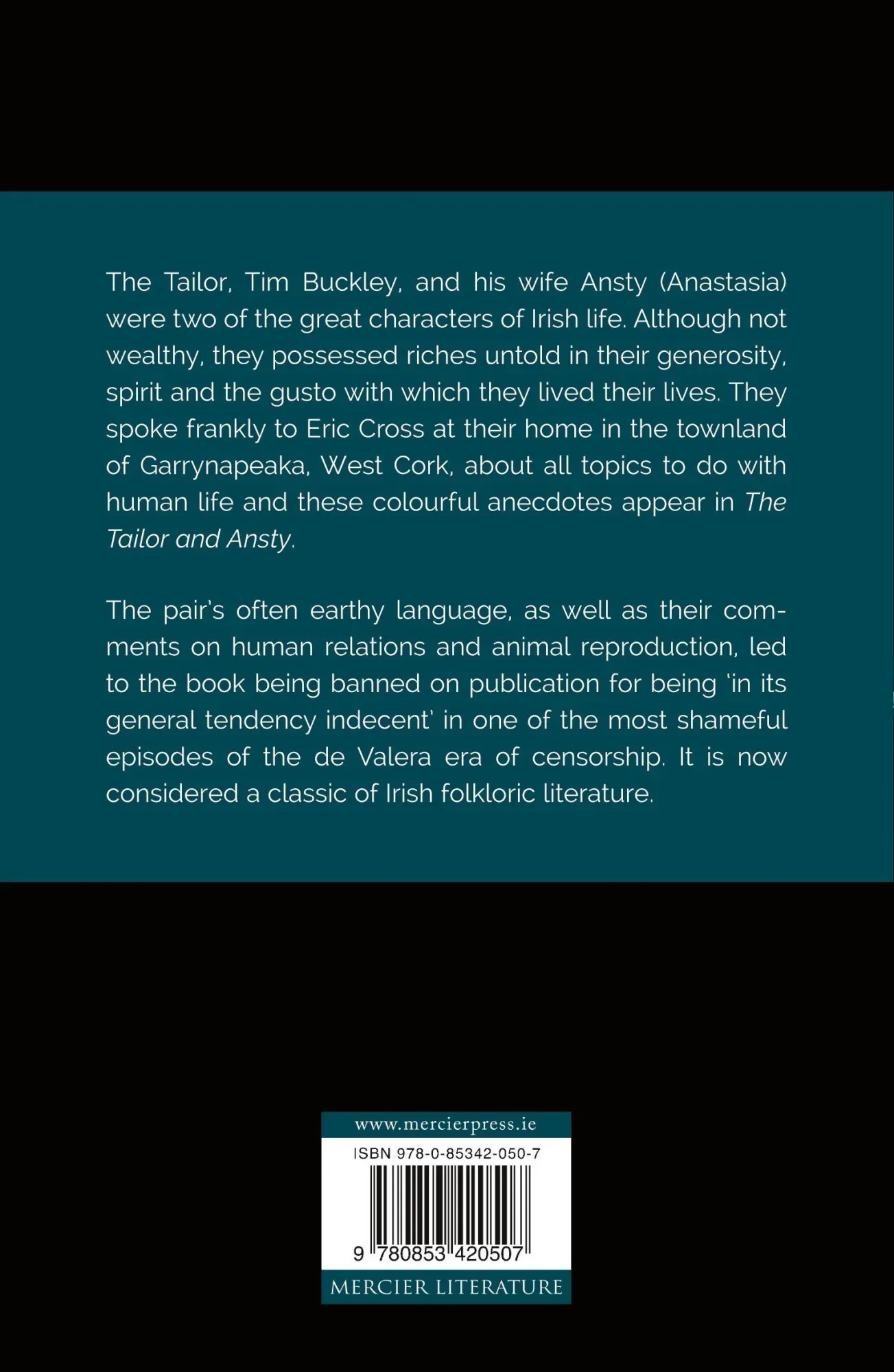 Rückseite: 9780853420507 | The Tailor And Ansty | Eric Cross | Taschenbuch | Englisch | 1986