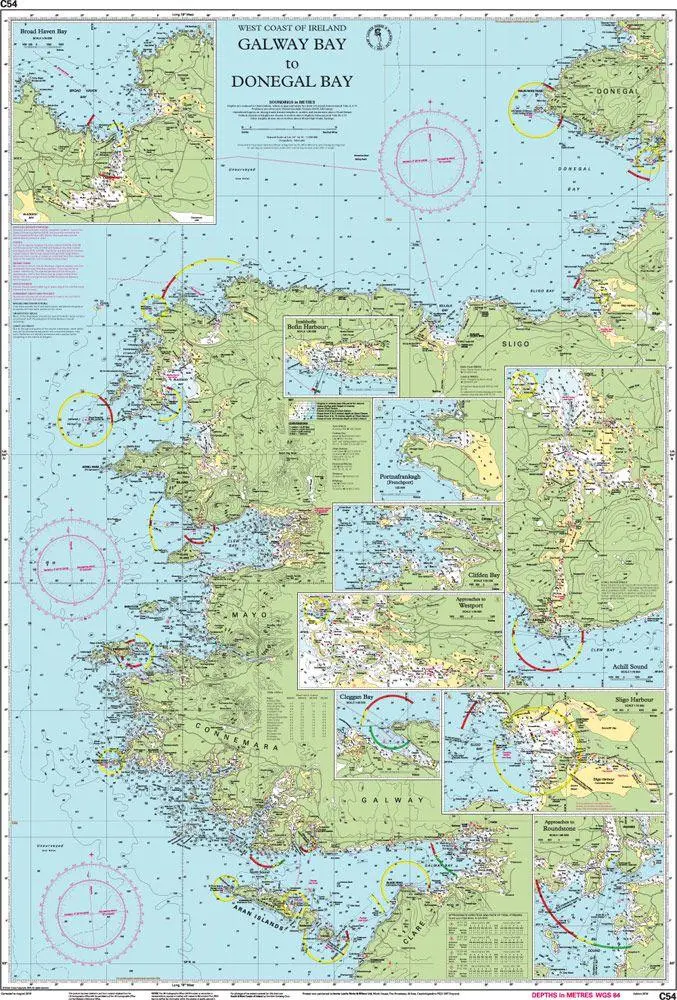 Bild: 9781786790507 | C54 Galway Bay to Donegal Bay | Imray C Series | (Land-)Karte | 2024