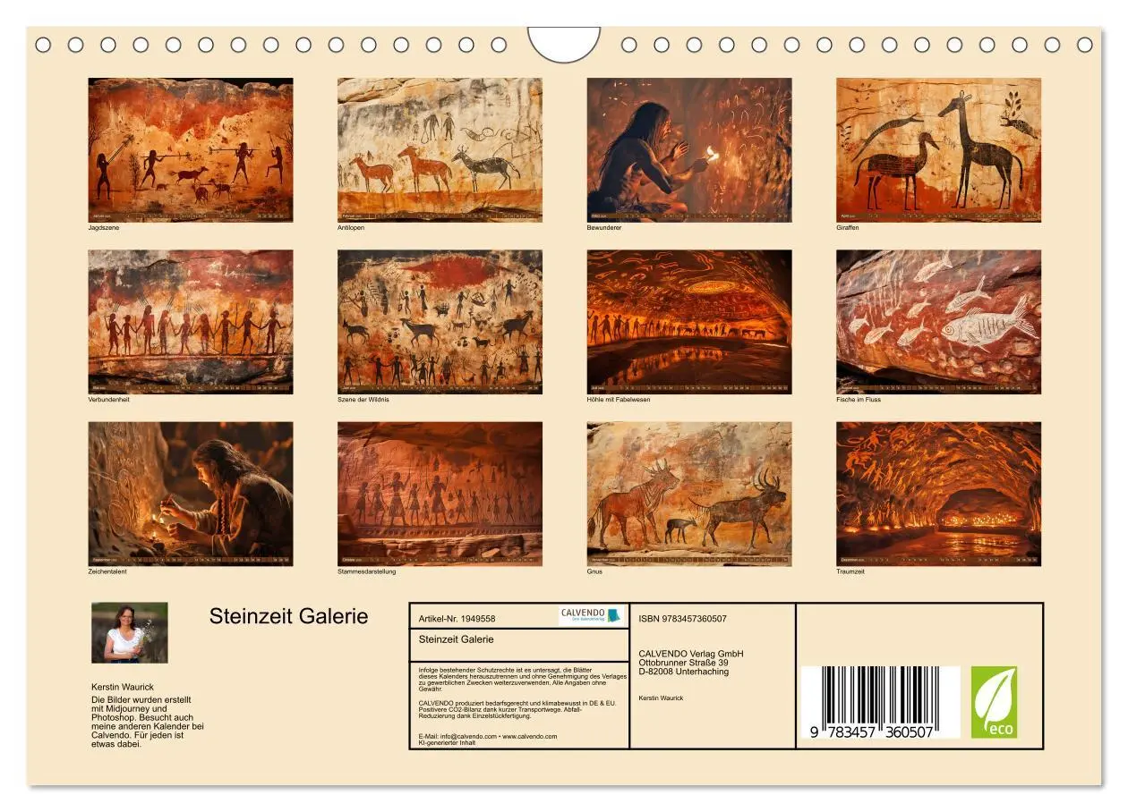 Bild: 9783457360507 | Steinzeit Galerie (Wandkalender 2026 DIN A4 quer), CALVENDO...