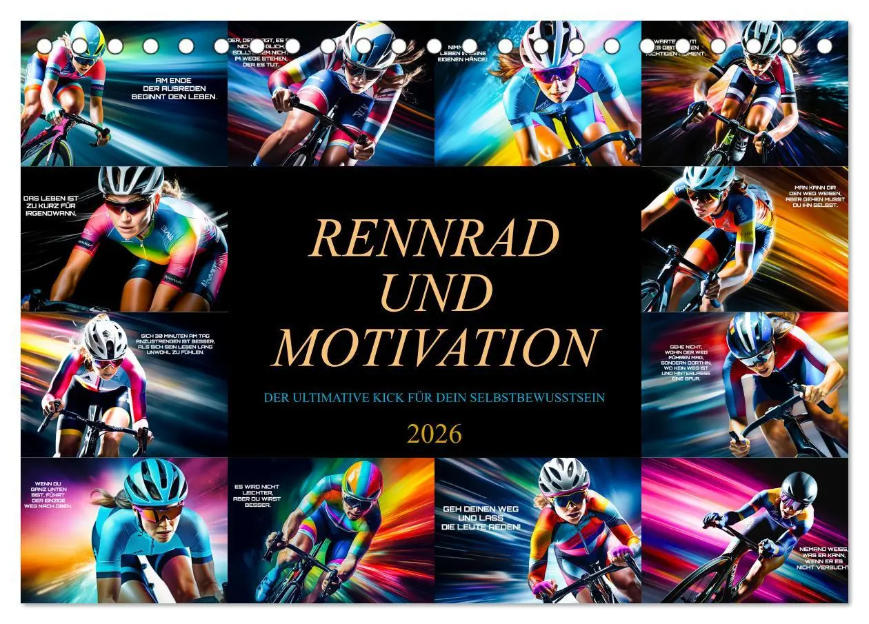 Cover: 9783457500507 | Rennrad und Motivation (Tischkalender 2026 DIN A5 quer), CALVENDO...