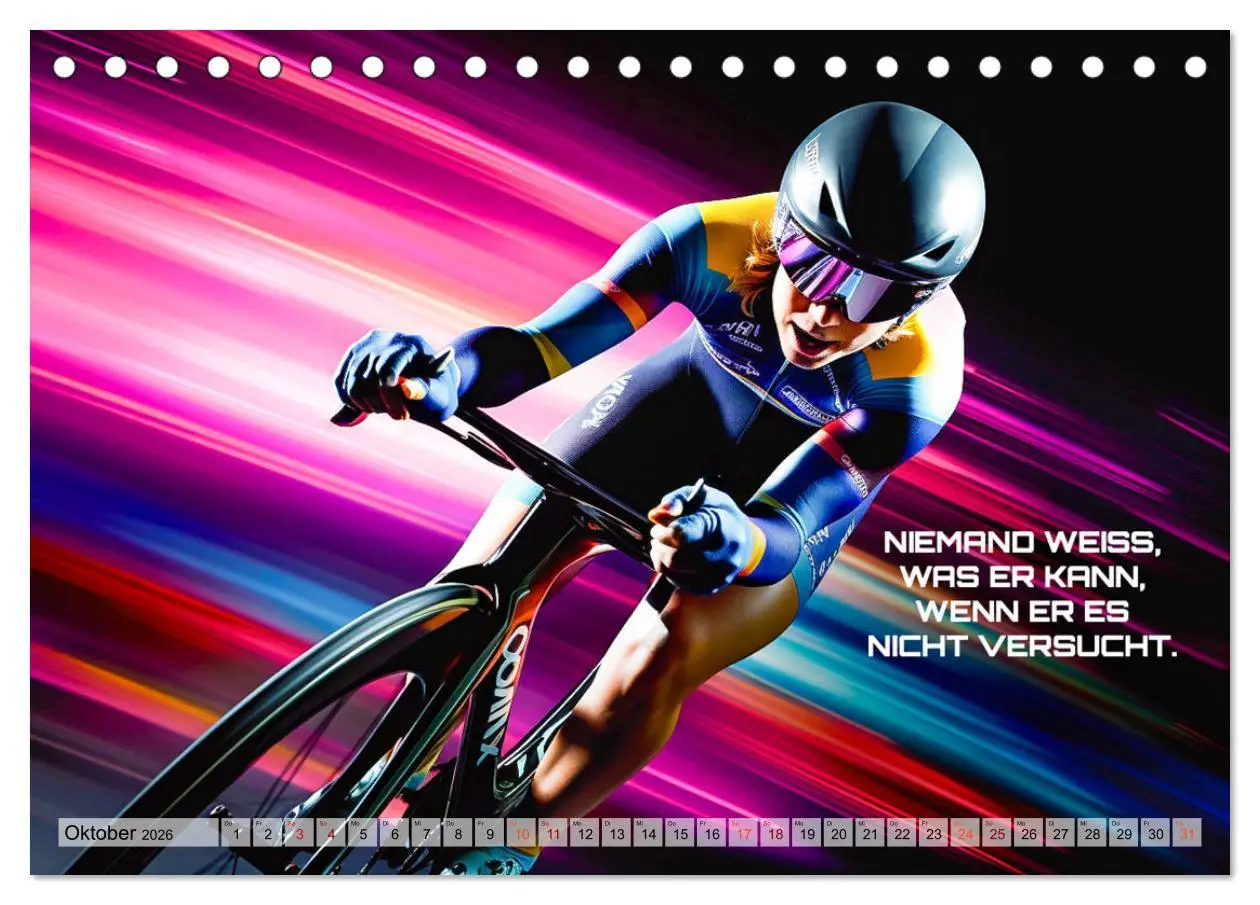 Bild: 9783457500507 | Rennrad und Motivation (Tischkalender 2026 DIN A5 quer), CALVENDO...