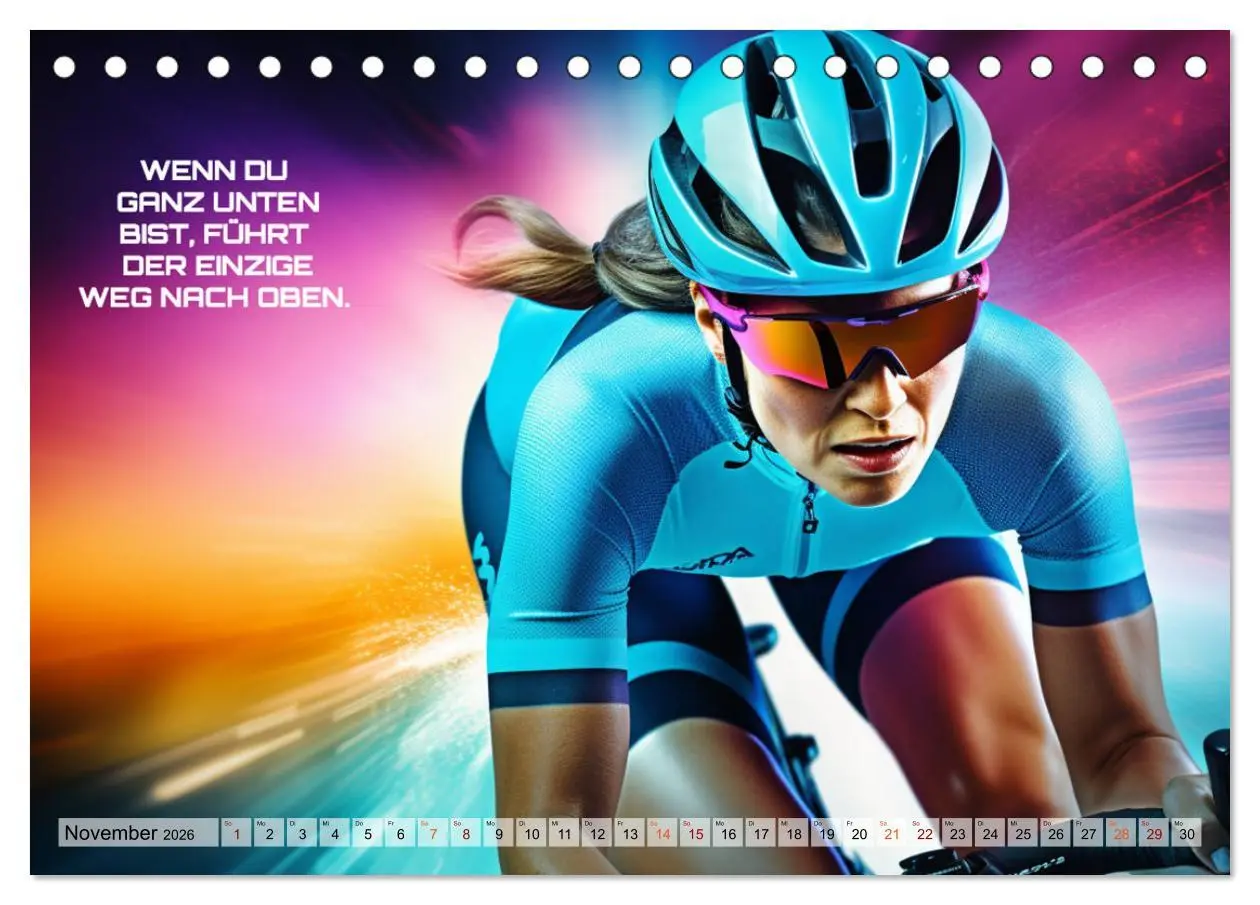 Bild: 9783457500507 | Rennrad und Motivation (Tischkalender 2026 DIN A5 quer), CALVENDO...