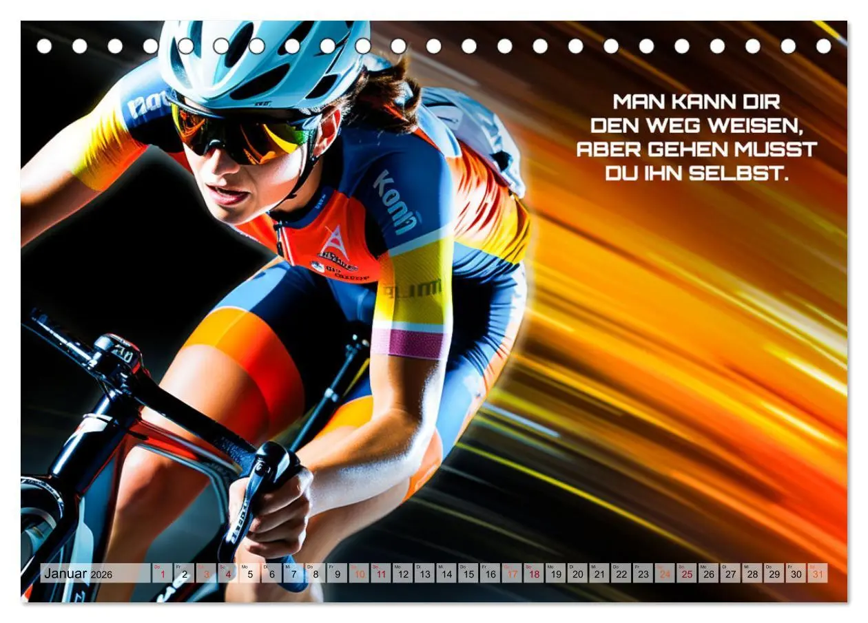 Bild: 9783457500507 | Rennrad und Motivation (Tischkalender 2026 DIN A5 quer), CALVENDO...