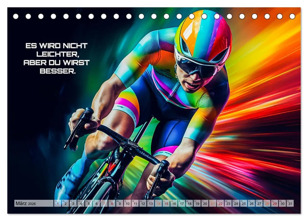 Bild: 9783457500507 | Rennrad und Motivation (Tischkalender 2026 DIN A5 quer), CALVENDO...