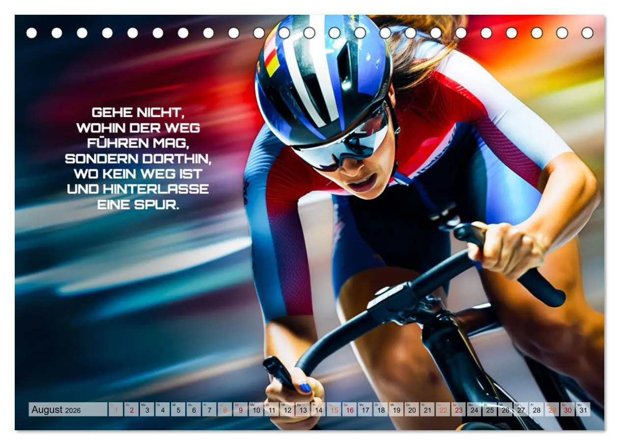 Bild: 9783457500507 | Rennrad und Motivation (Tischkalender 2026 DIN A5 quer), CALVENDO...