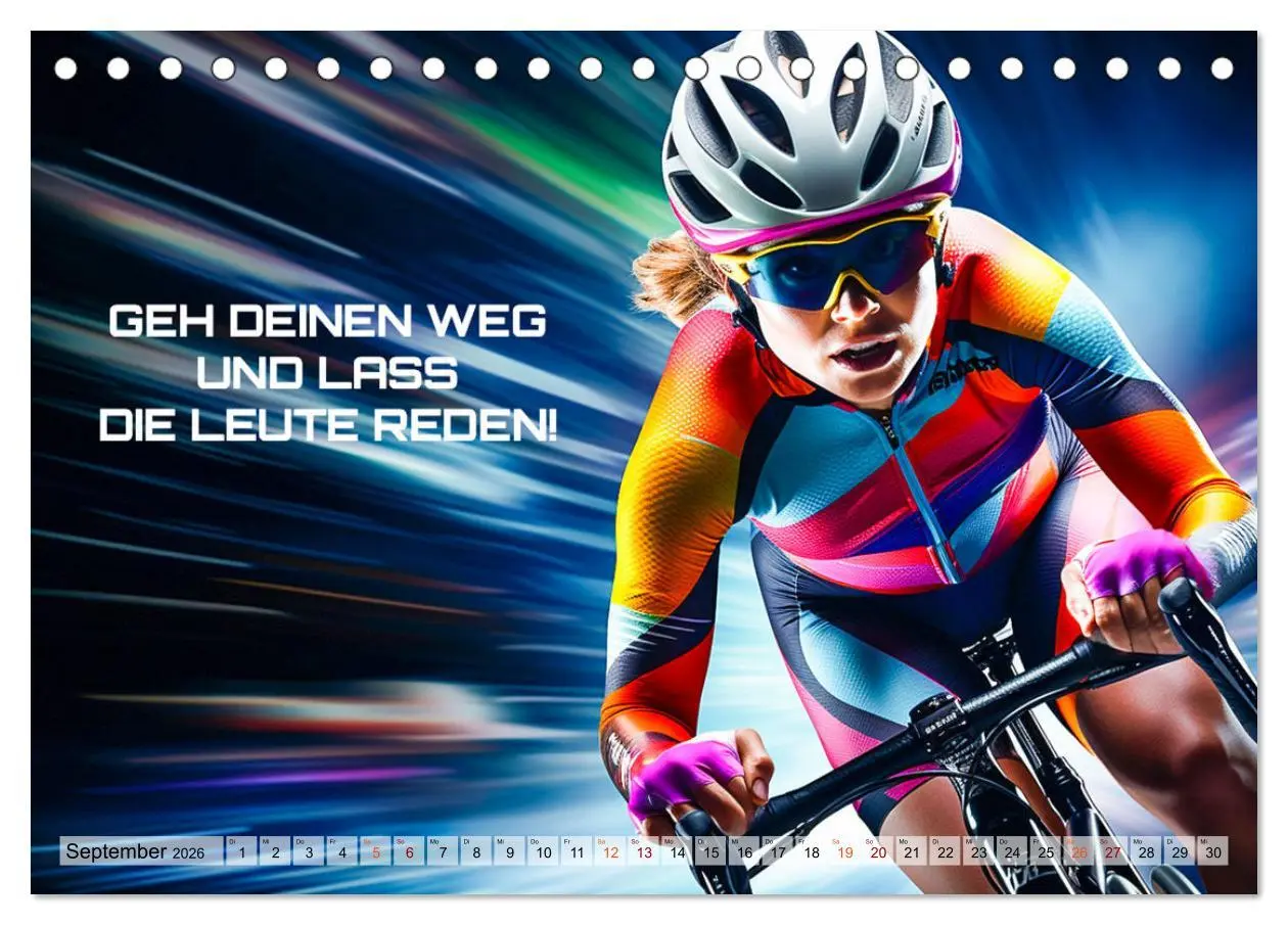 Bild: 9783457500507 | Rennrad und Motivation (Tischkalender 2026 DIN A5 quer), CALVENDO...