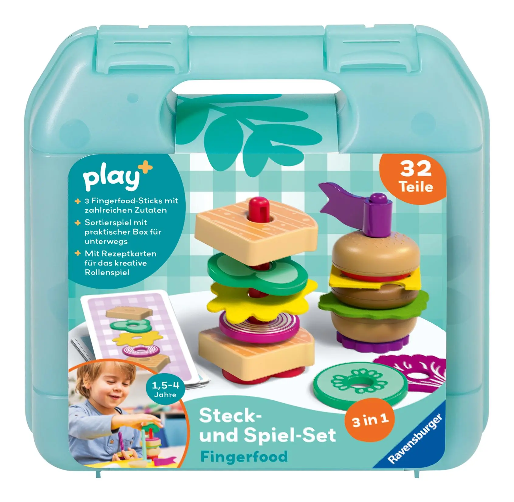 Cover: 4005555340607 | Play+ Steck- und Spiel-Set: Fingerfood - ab 1,5 Jahre | Spiel | Play+