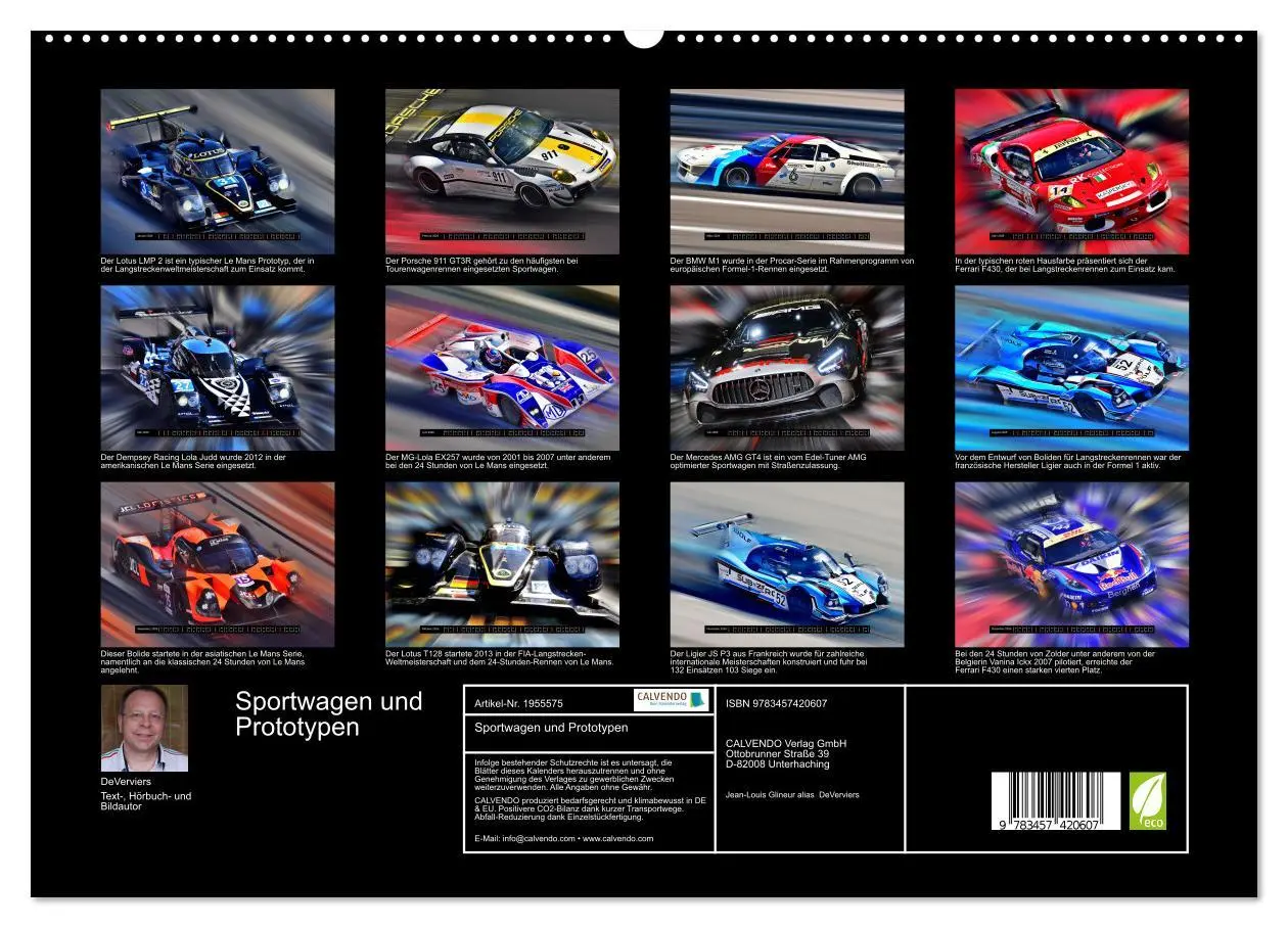 Bild: 9783457420607 | Sportwagen und Prototypen (hochwertiger Premium Wandkalender 2026...