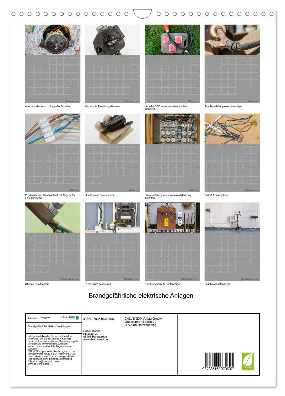 Bild: 9783516370607 | Brandgefährliche elektrische Anlagen (Wandkalender 2026 DIN A3...