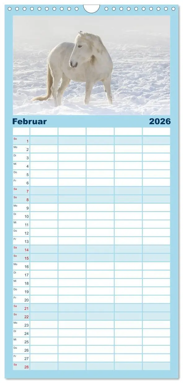 Bild: 9783516510607 | Familienplaner 2026 - Weiße Pferde der Camargue in Bayern mit 5...