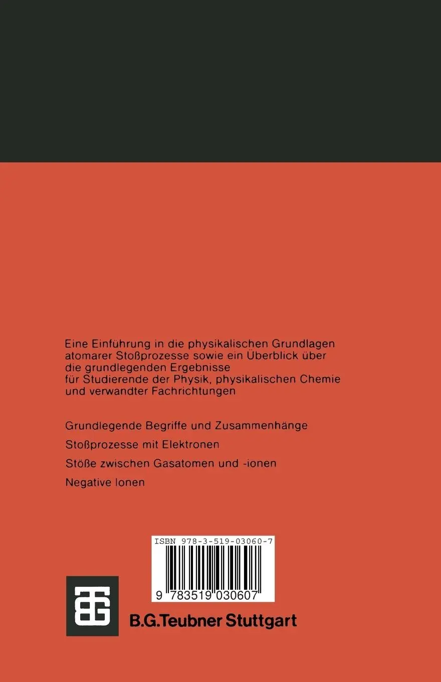 Rückseite: 9783519030607 | Atomare Stoßprozesse | Hugo Neuert | Taschenbuch | 209 S. | Deutsch