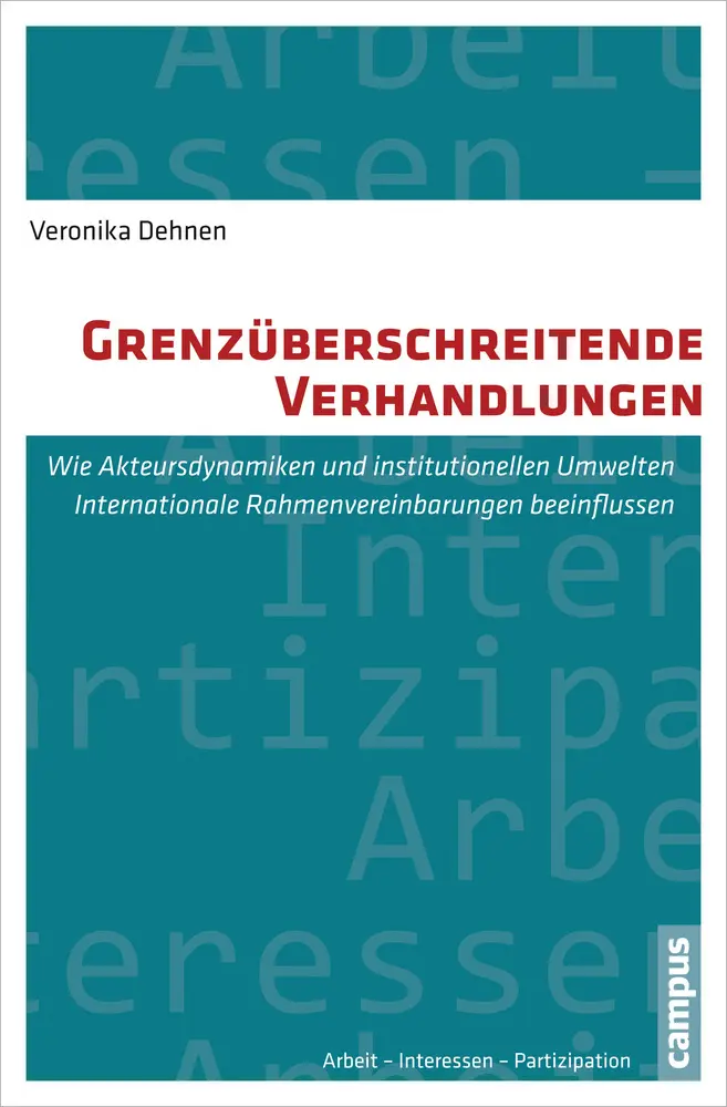 Cover: 9783593500607 | Grenzüberschreitende Verhandlungen | Veronika Dehnen | Taschenbuch