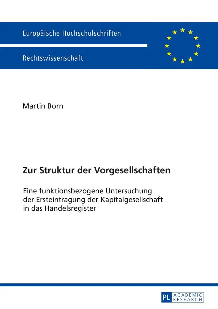 Cover: 9783631660607 | Zur Struktur der Vorgesellschaften | Martin Born | Taschenbuch | 2015