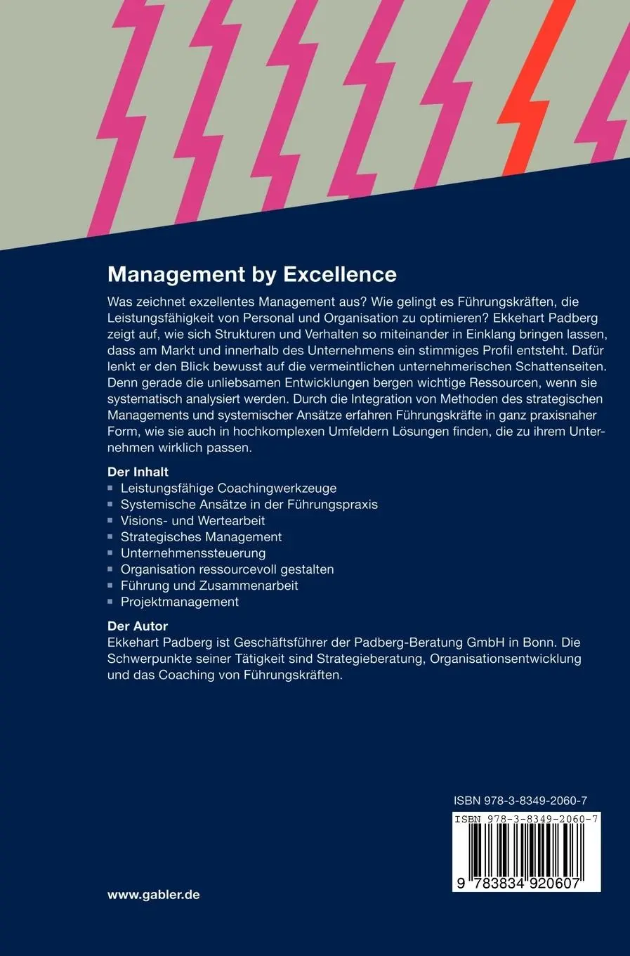 Rückseite: 9783834920607 | Management by Excellence | Ekkehart Padberg | Buch | 224 S. | Deutsch
