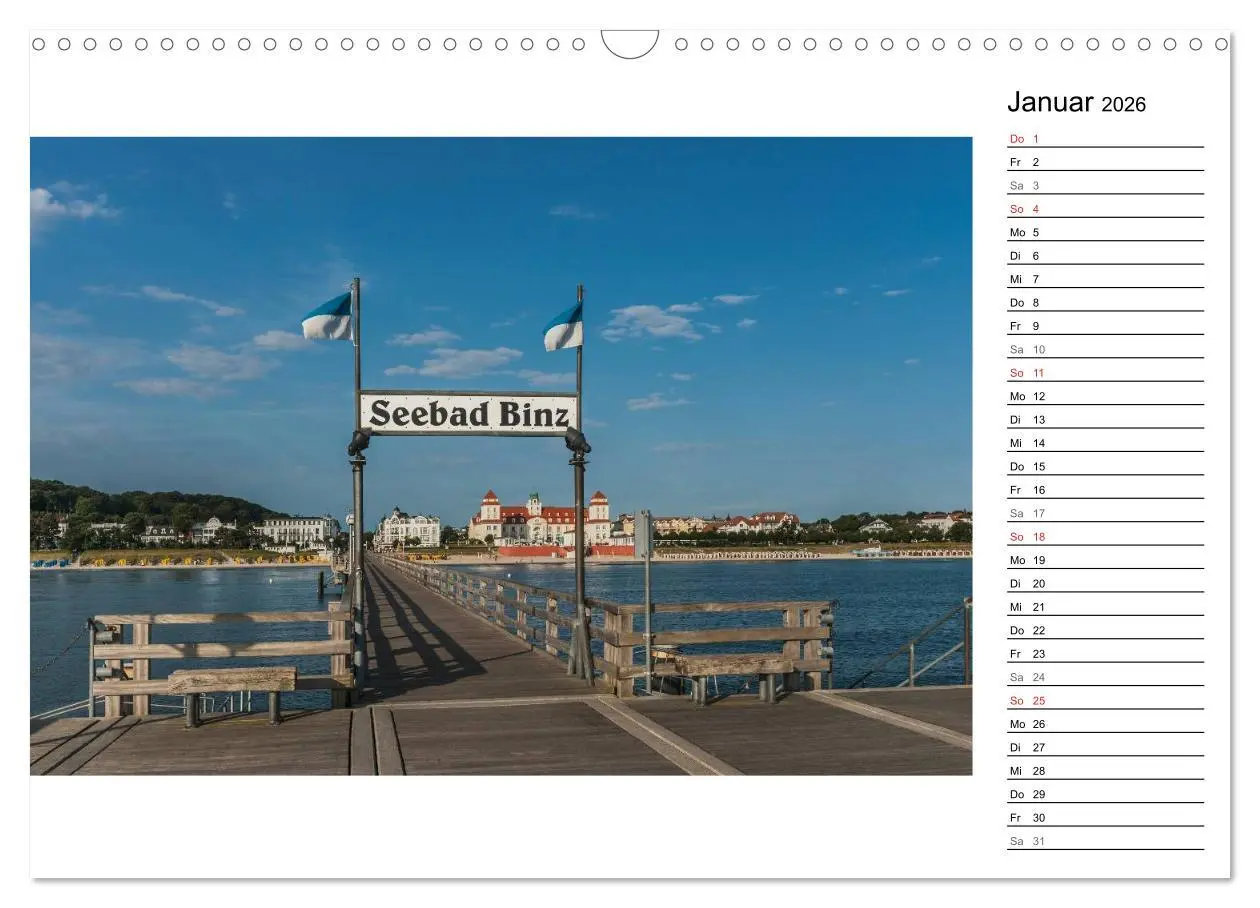 Bild: 9783457960707 | Ostseebad Binz - Zeit für Erholung (Wandkalender 2026 DIN A3 quer),...