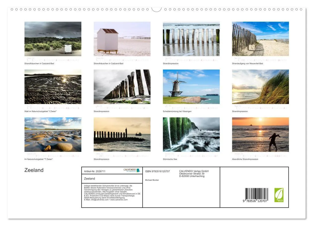 Bild: 9783516120707 | Zeeland (hochwertiger Premium Wandkalender 2026 DIN A2 quer),...