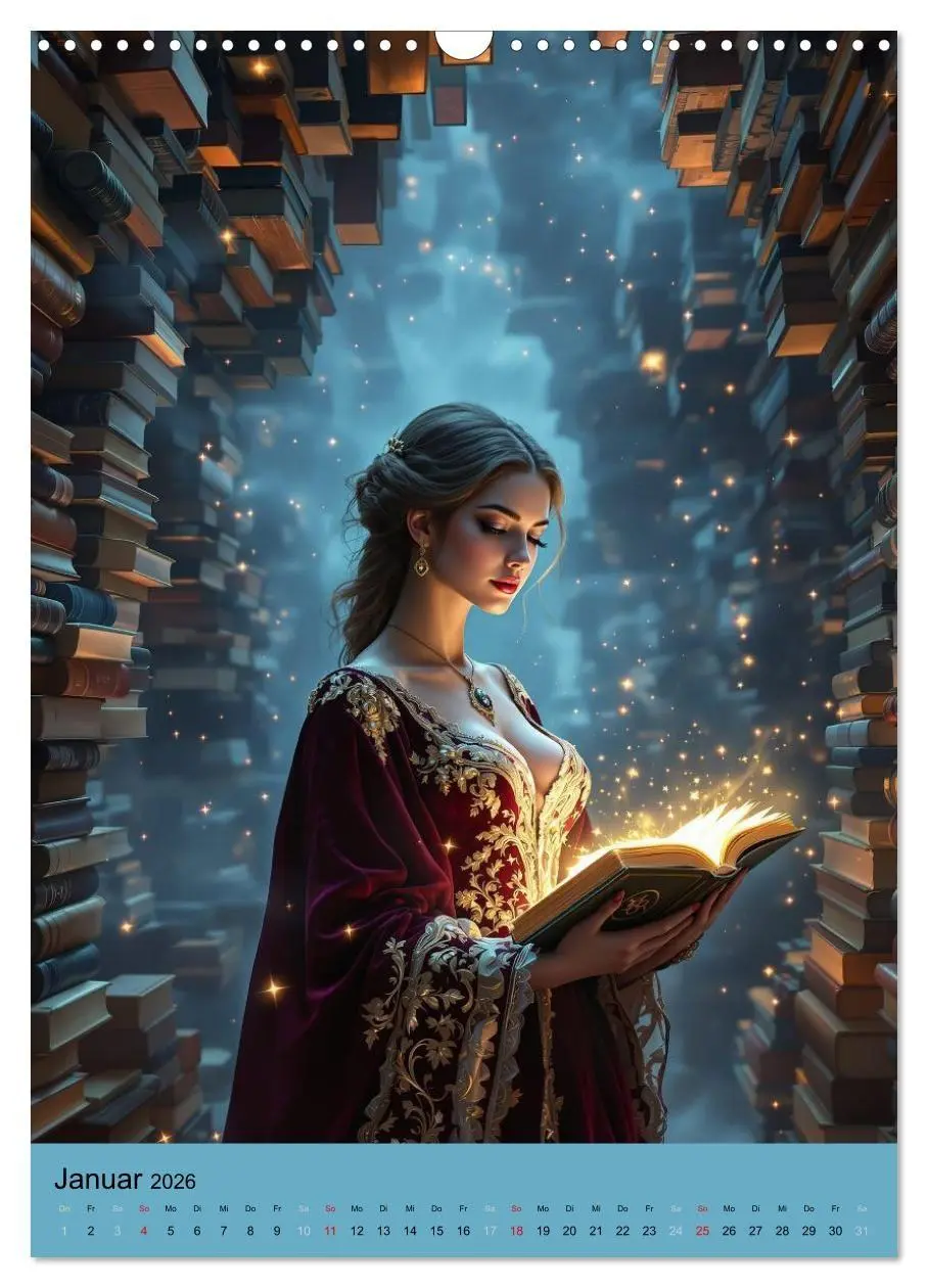 Bild: 9783516670707 | Schattenbibliothek Eldoria (Wandkalender 2026 DIN A3 hoch),...