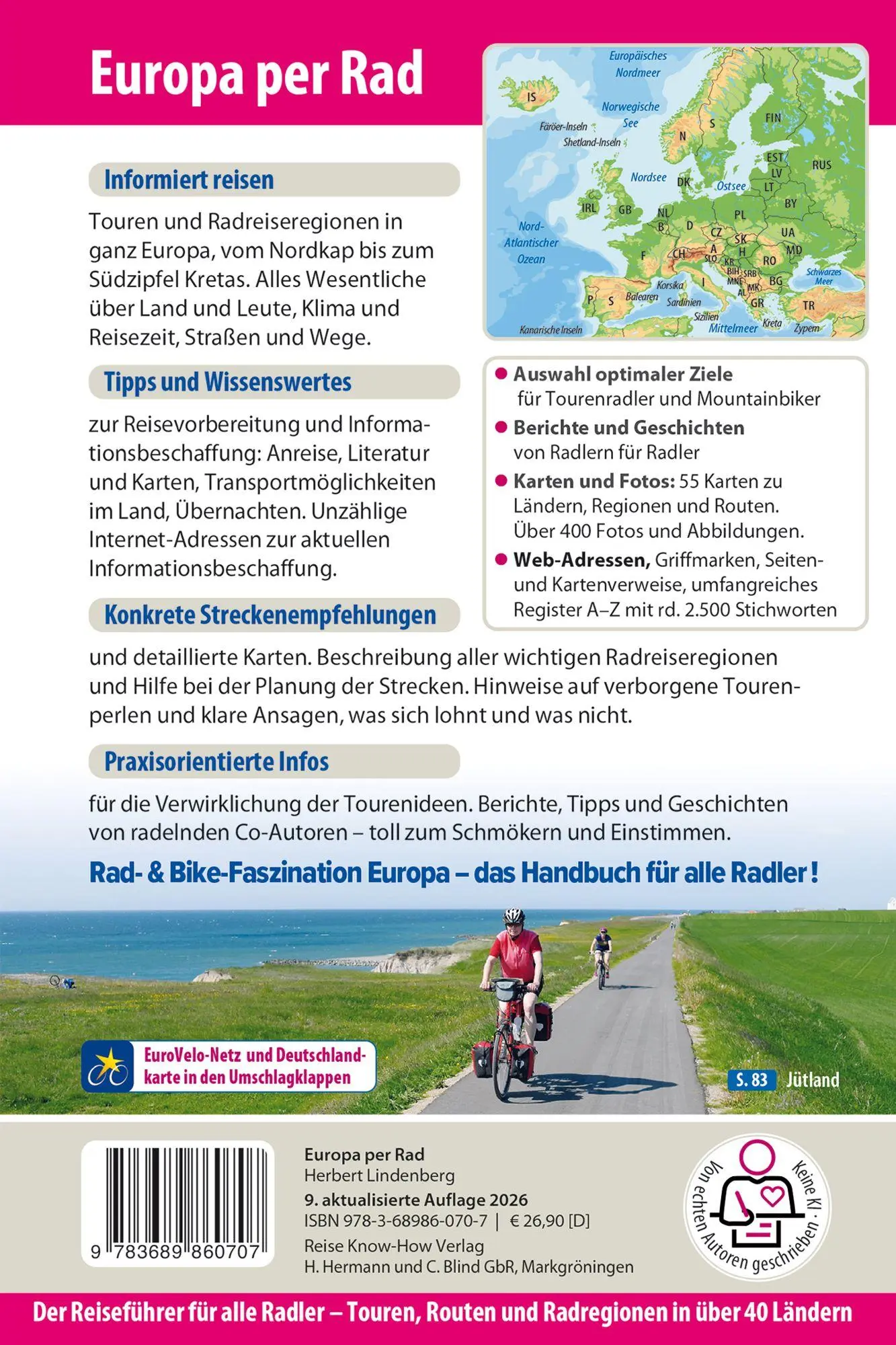 Bild: 9783689860707 | Reise Know-How Reiseführer Europa per Rad | Herbert Lindenberg | Buch