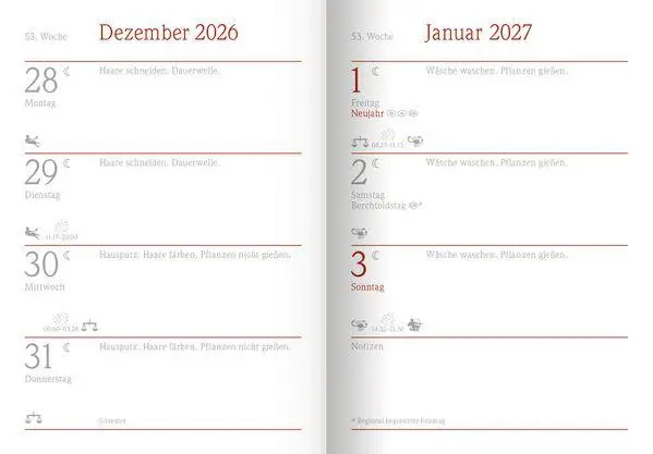 Bild: 9783819300707 | Der kleine Mondkalender 2027 | Verlag Korsch | Kalender | 128 S.