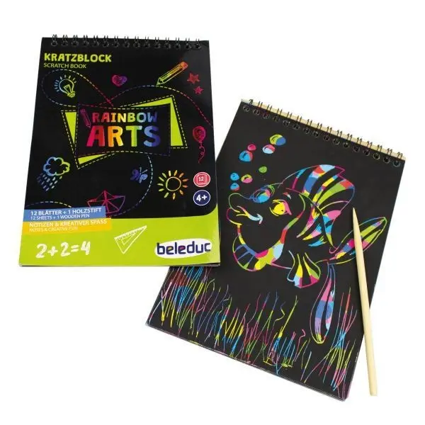 Cover: 4014888530807 | Beleduc 53080 - Kratzblock Rainbow Arts inklusive Holzstift | Deutsch
