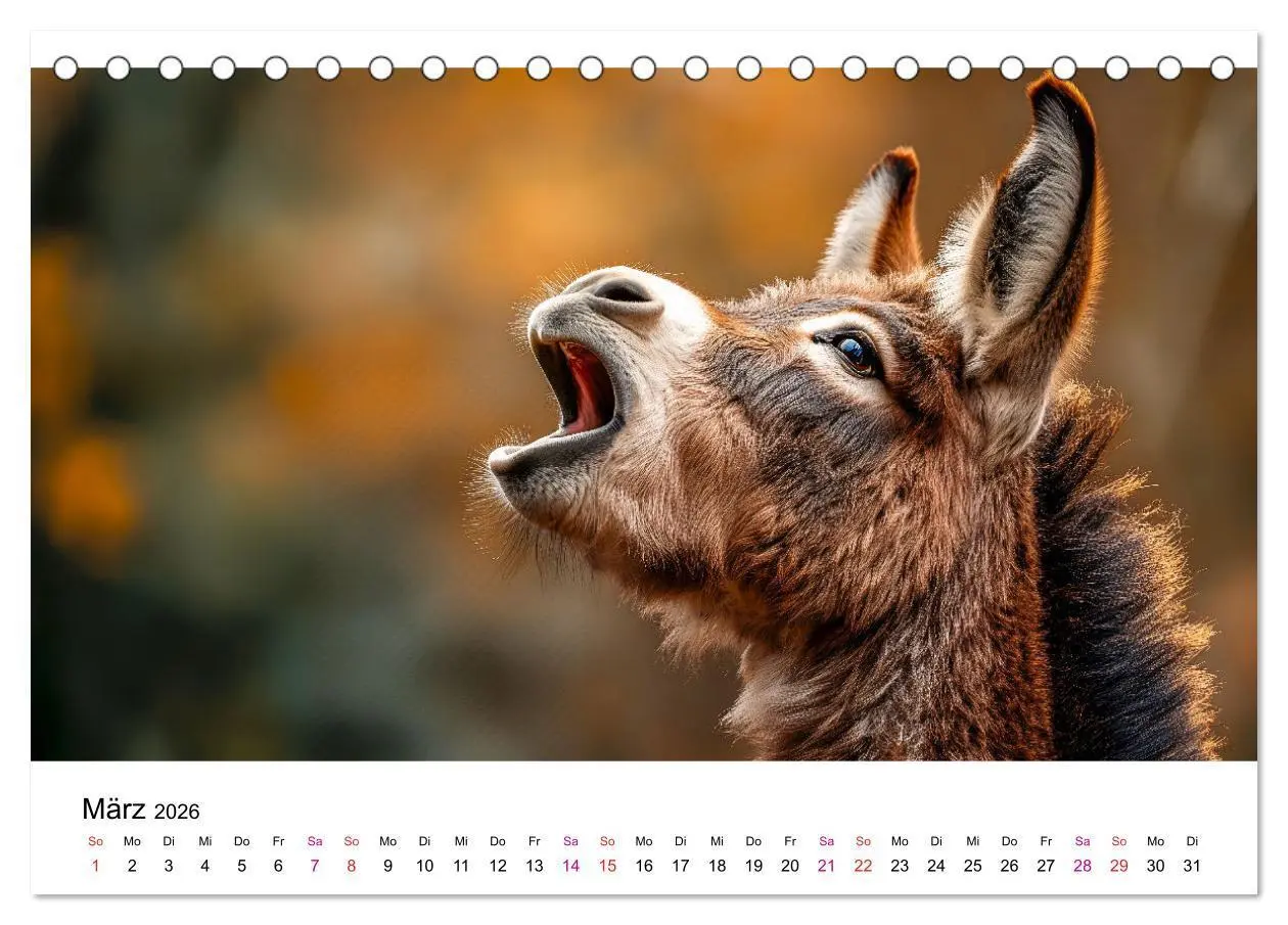 Bild: 9783457330807 | Esel - neugierige Typen (Tischkalender 2026 DIN A5 quer), CALVENDO...