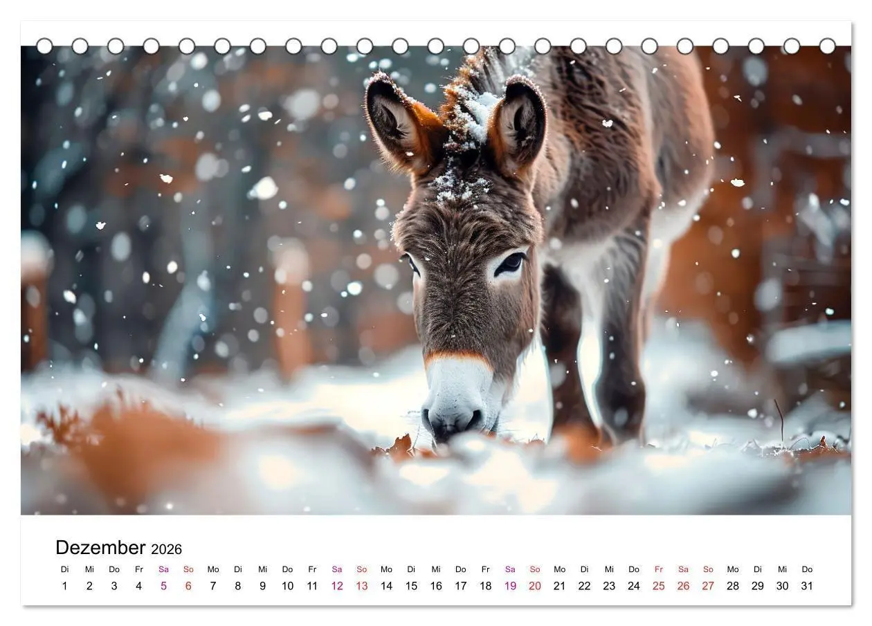 Bild: 9783457330807 | Esel - neugierige Typen (Tischkalender 2026 DIN A5 quer), CALVENDO...