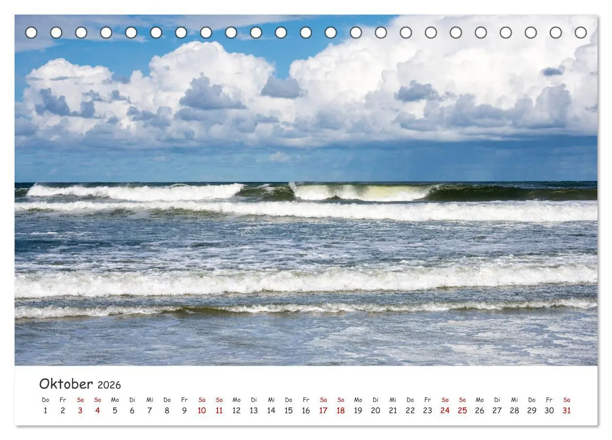 Bild: 9783457400807 | Nordsee, Meer, Strand und Wind (Tischkalender 2026 DIN A5 quer),...