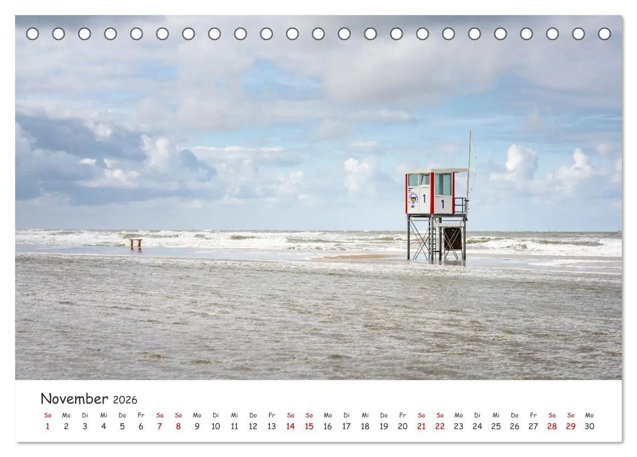 Bild: 9783457400807 | Nordsee, Meer, Strand und Wind (Tischkalender 2026 DIN A5 quer),...