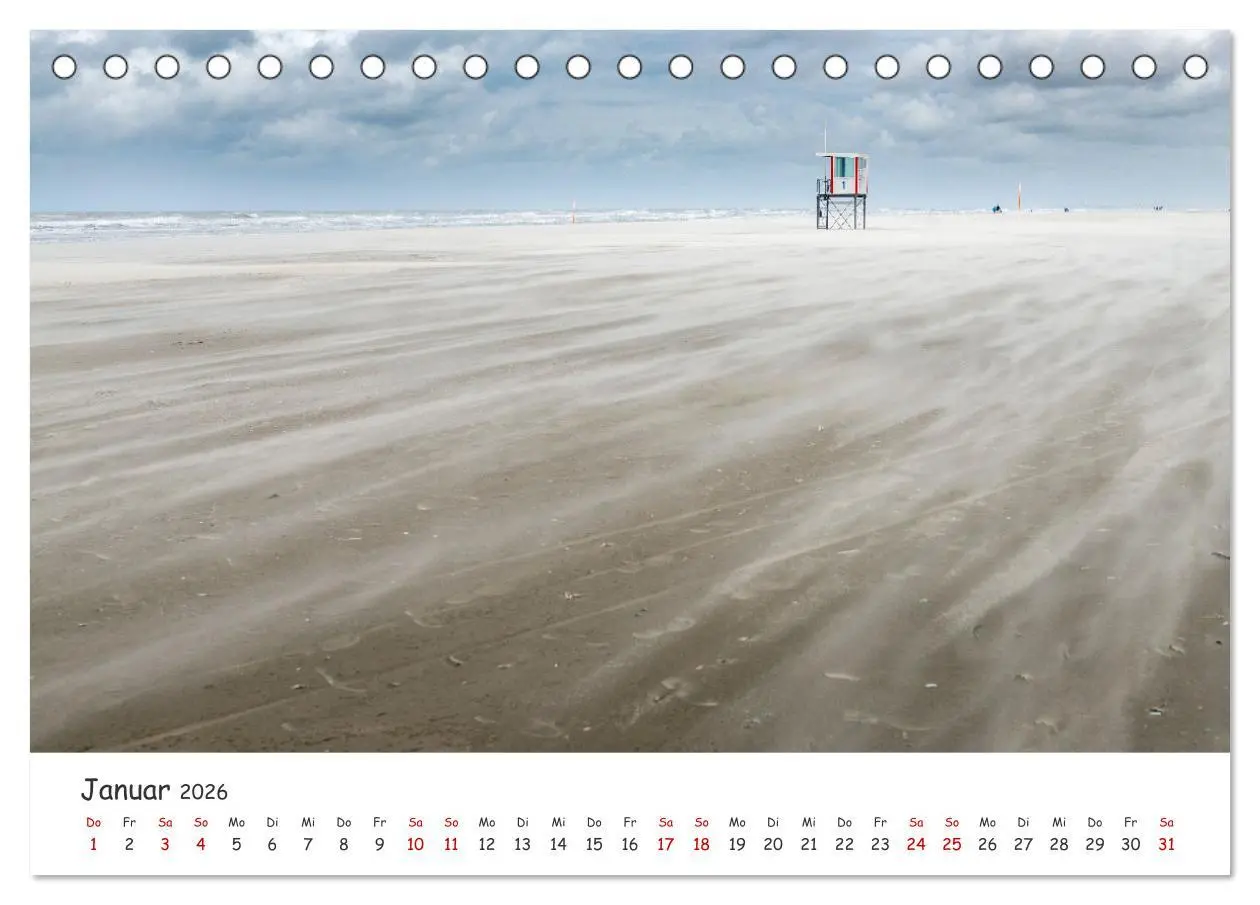 Bild: 9783457400807 | Nordsee, Meer, Strand und Wind (Tischkalender 2026 DIN A5 quer),...
