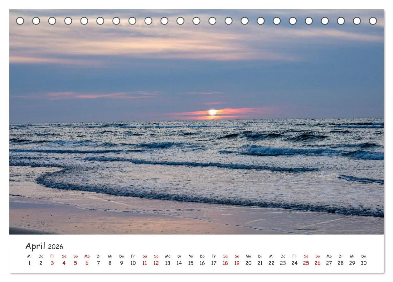Bild: 9783457400807 | Nordsee, Meer, Strand und Wind (Tischkalender 2026 DIN A5 quer),...