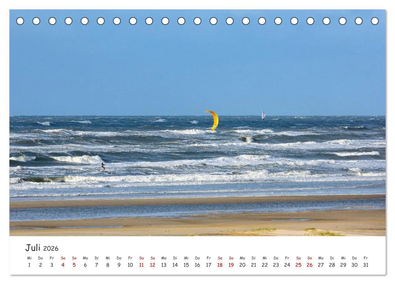 Bild: 9783457400807 | Nordsee, Meer, Strand und Wind (Tischkalender 2026 DIN A5 quer),...