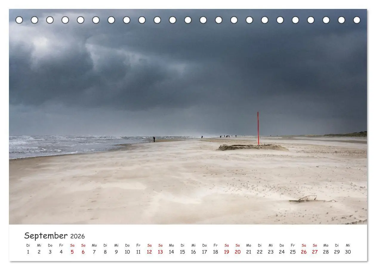 Bild: 9783457400807 | Nordsee, Meer, Strand und Wind (Tischkalender 2026 DIN A5 quer),...