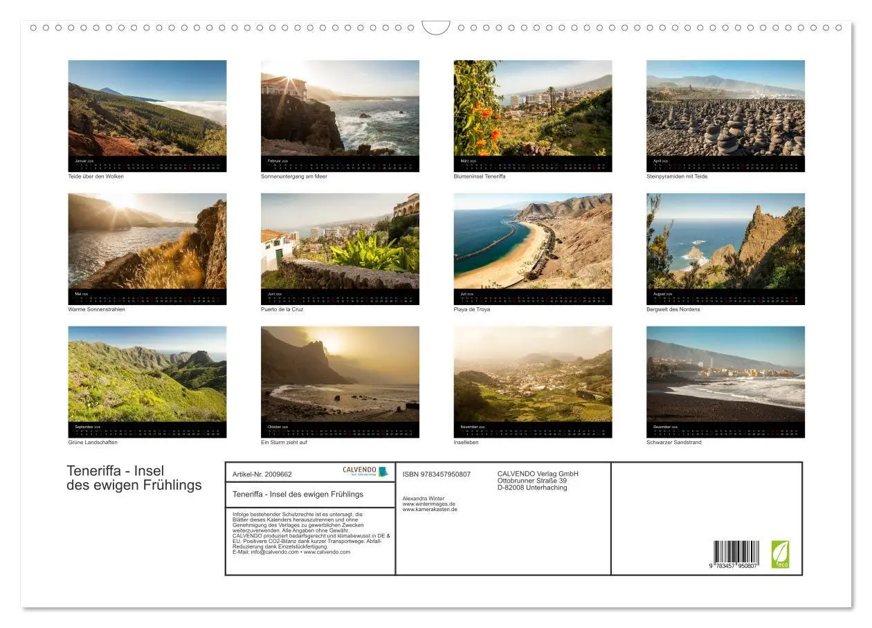 Bild: 9783457950807 | Teneriffa - Insel des ewigen Frühlings (Wandkalender 2026 DIN A2...