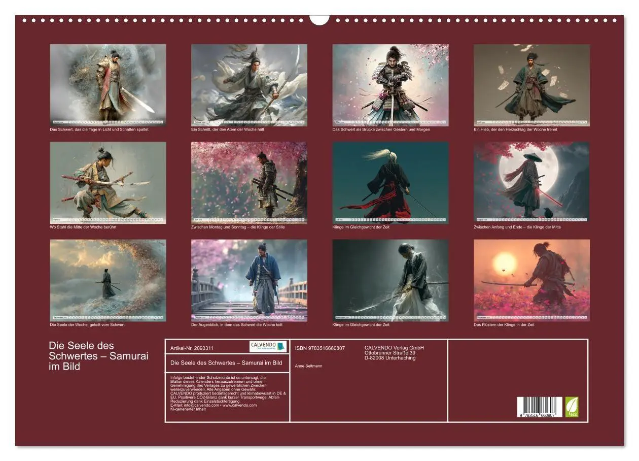 Bild: 9783516660807 | Die Seele des Schwertes - Samurai im Bild (Wandkalender 2026 DIN A2...