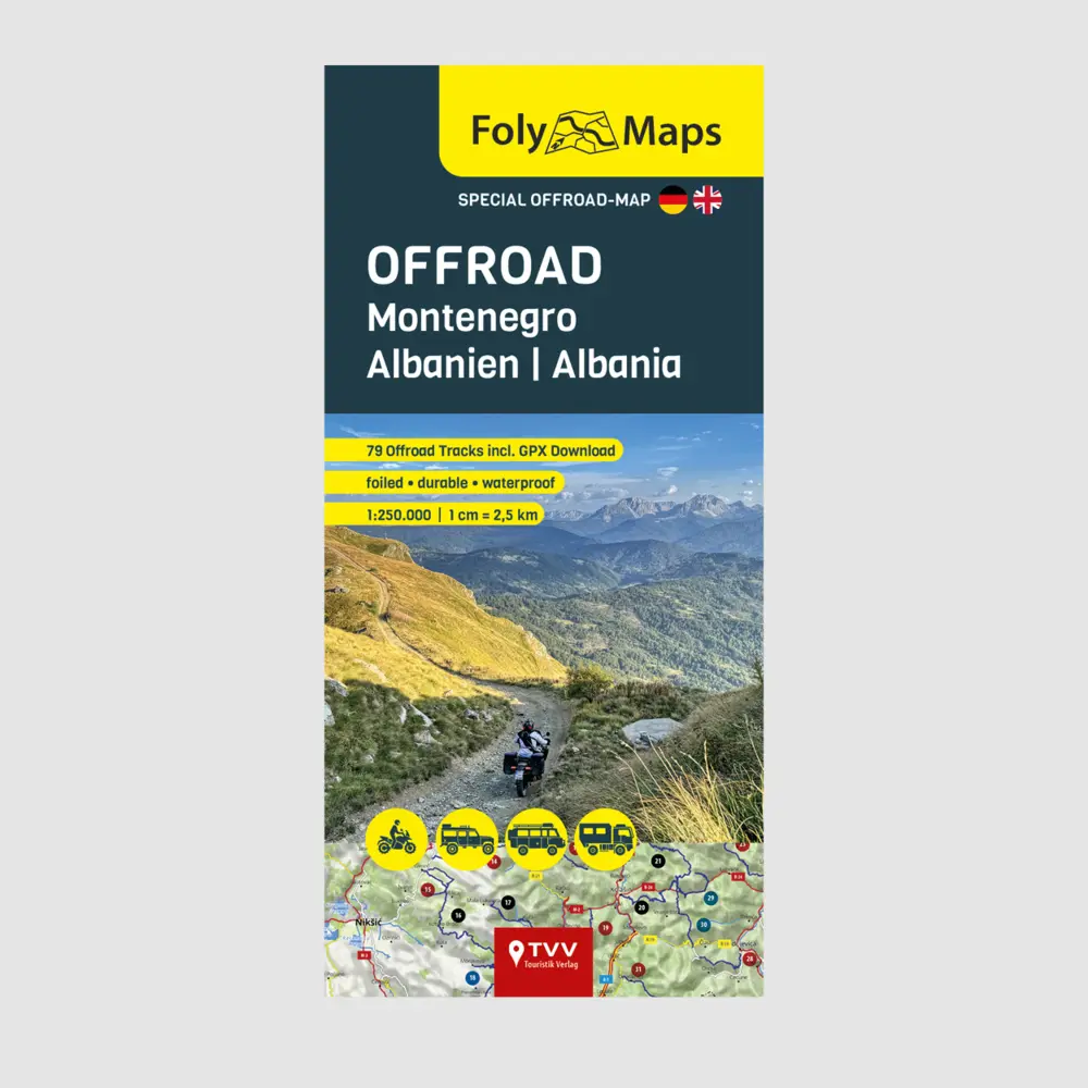 Cover: 9783965990807 | FolyMaps OFFROAD Montenegro Albanien 1:250 000 | GmbH | (Land-)Karte