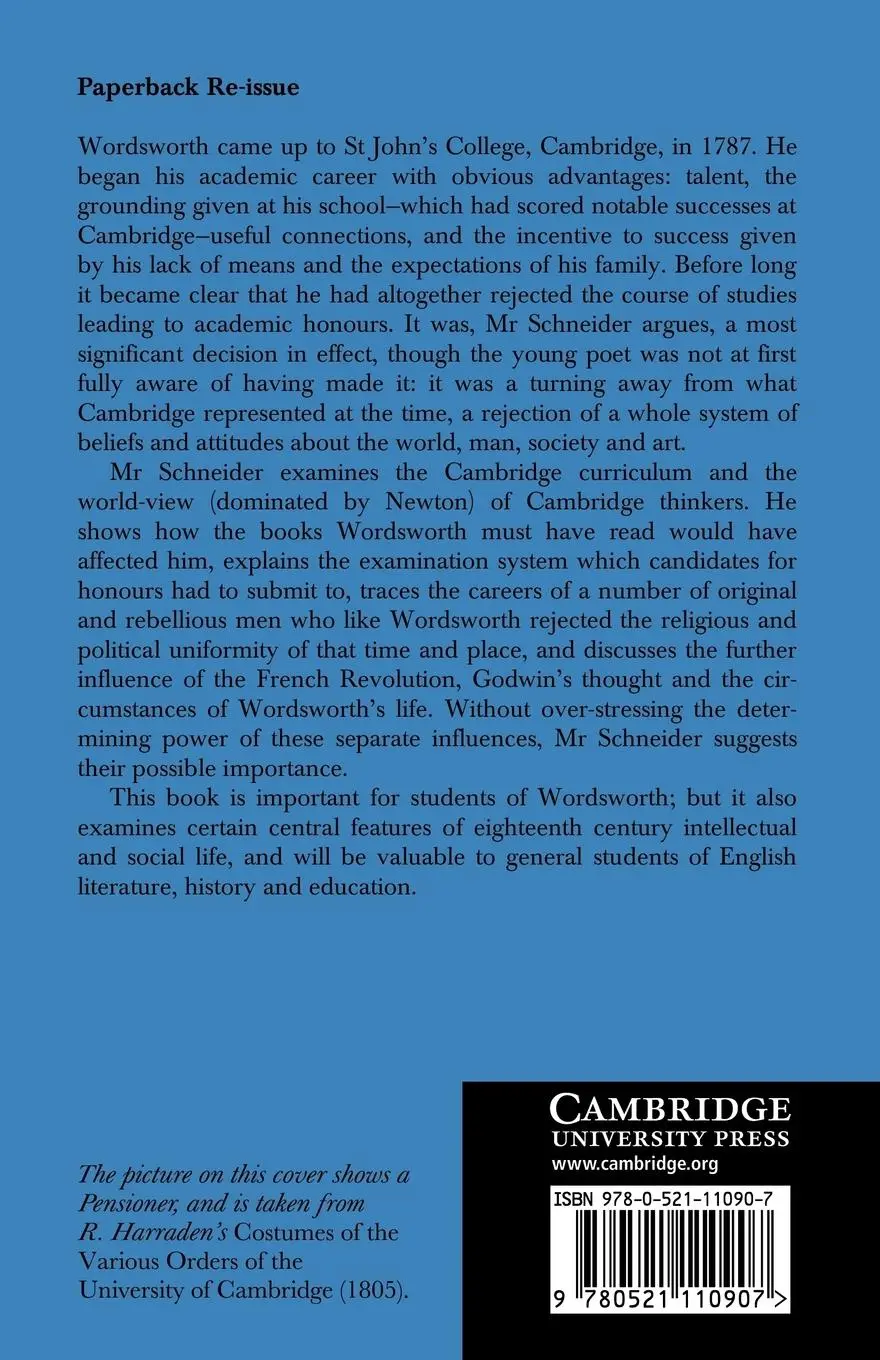 Rückseite: 9780521110907 | Wordsworth's Cambridge Education | B. R. Schneider (u. a.) | Buch