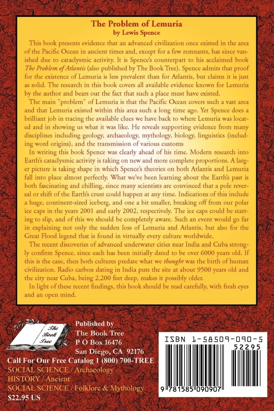 Rückseite: 9781585090907 | The Problem of Lemuria | The Sunken Continent of the Pacific | Spence