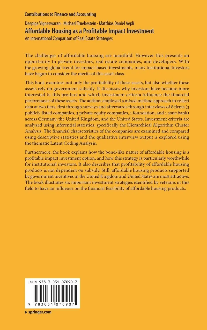 Rückseite: 9783031070907 | Affordable Housing as a Profitable Impact Investment | Buch | xviii