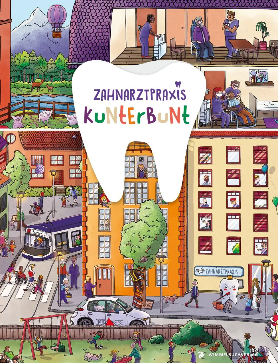 Cover: 9783985850907 | Zahnarztpraxis Kunterbunt Wimmelbuch | Saskia Pahlen | Buch | 12 S.