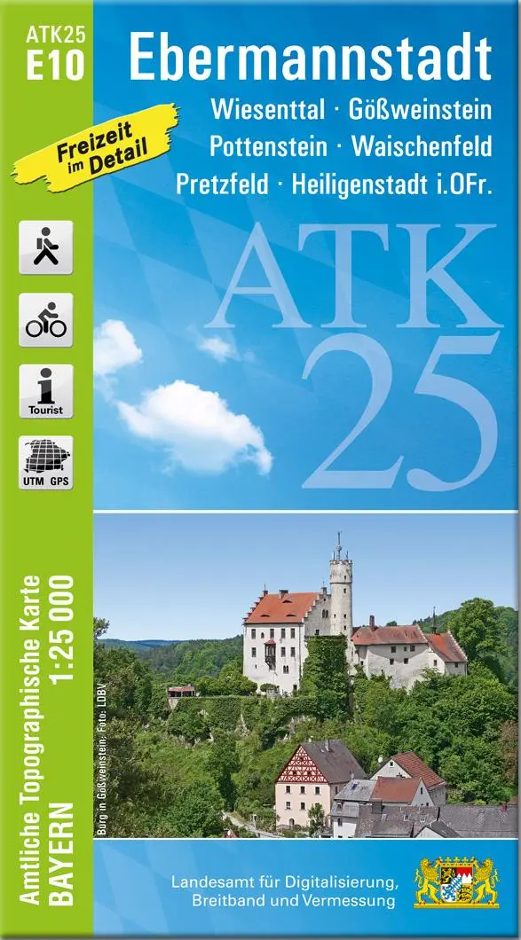 Cover: 9783987760907 | ATK25-E10 Ebermannstadt (Amtliche Topographische Karte 1:25000) | 2024