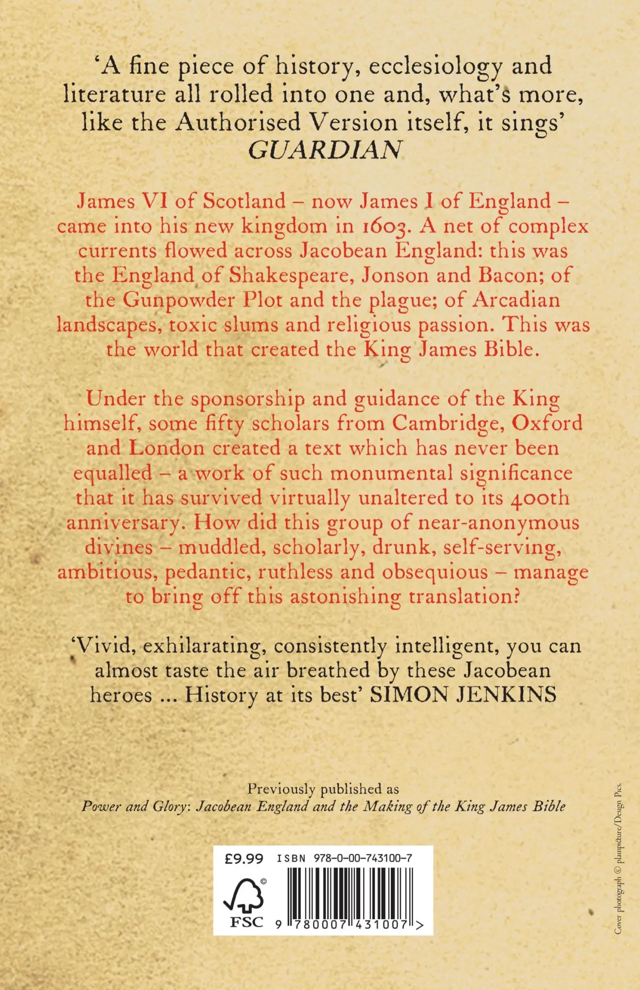 Rückseite: 9780007431007 | When God Spoke English | The Making of the King James Bible | Nicolson