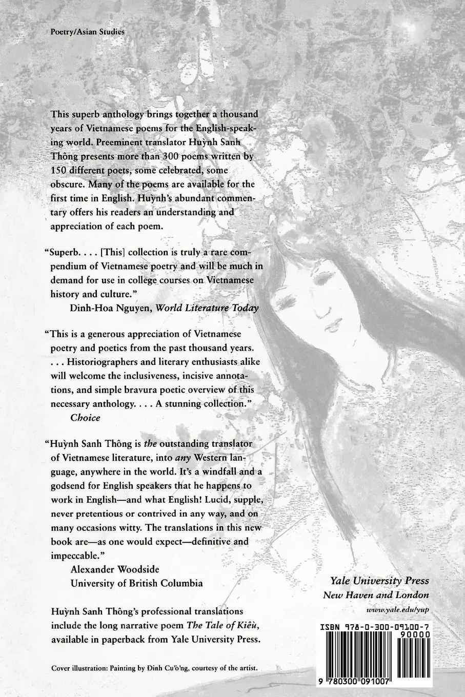 Rückseite: 9780300091007 | An Anthology of Vietnamese Poems | Sanh Thong Huynh | Taschenbuch