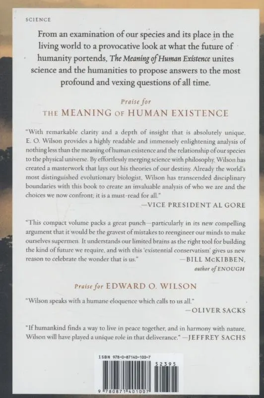 Rückseite: 9780871401007 | The Meaning of Human Existence | Edward O. Wilson | Buch | Gebunden
